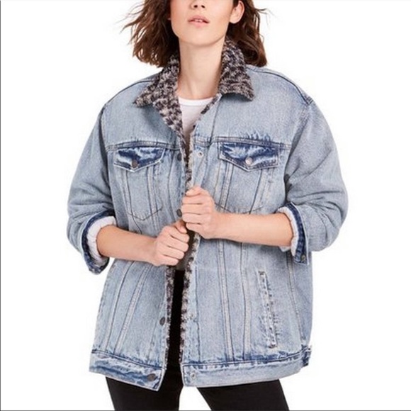 fuzzy trucker jacket